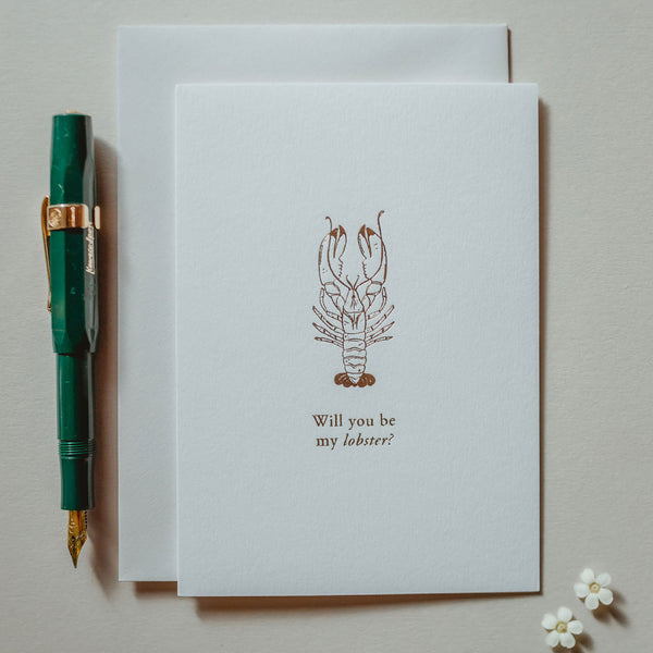 "Will you be my lobster" Card